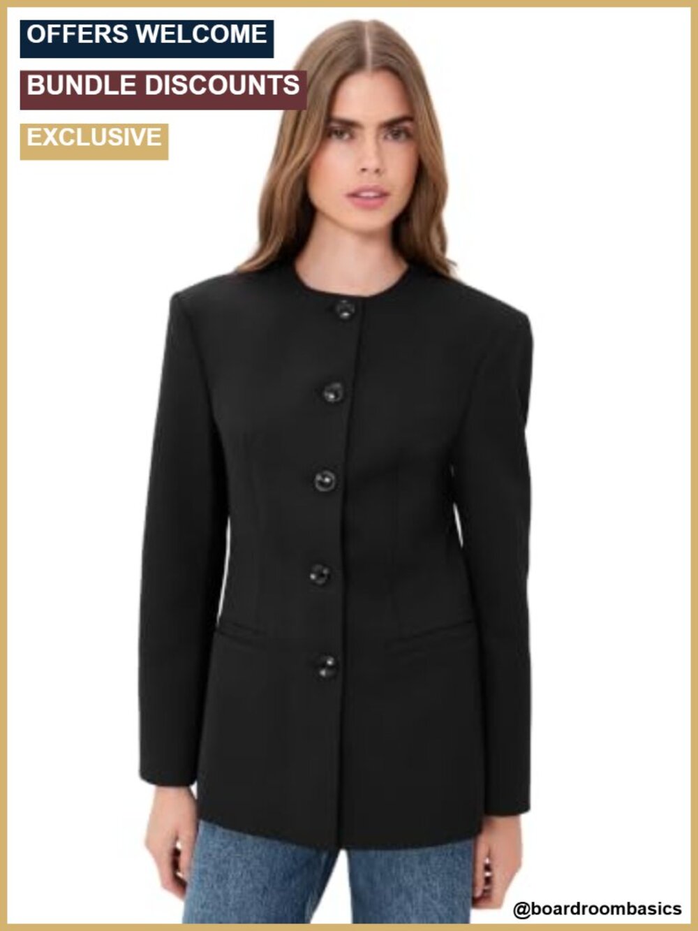 ANINE BING Wool Blazer Women's Suiting Jacket Long Sleeve